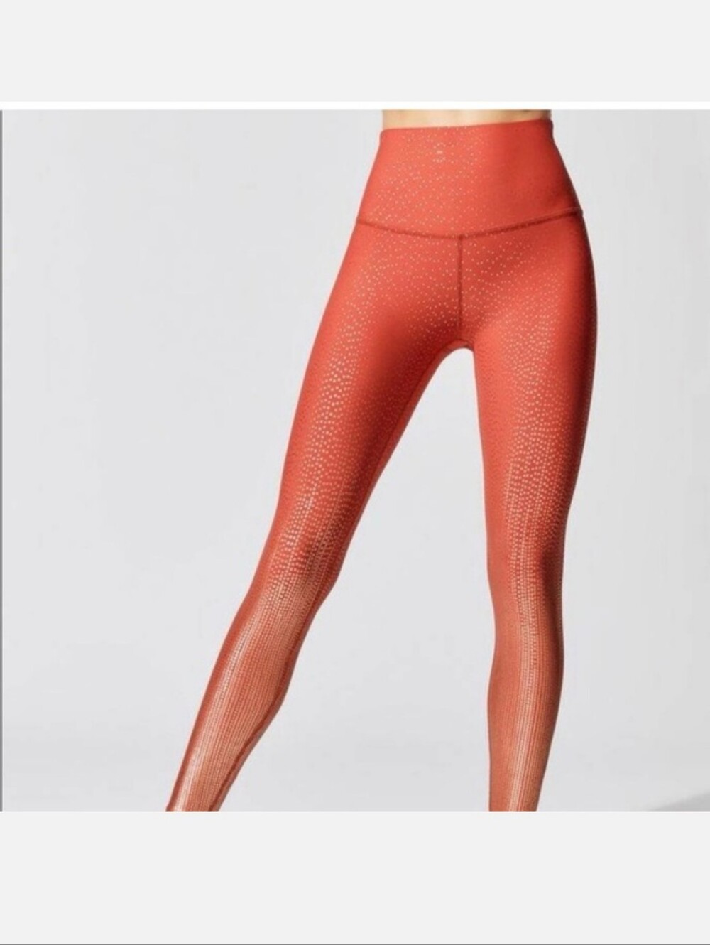 Beyond Yoga High-Waist Metallic Rust Leggings